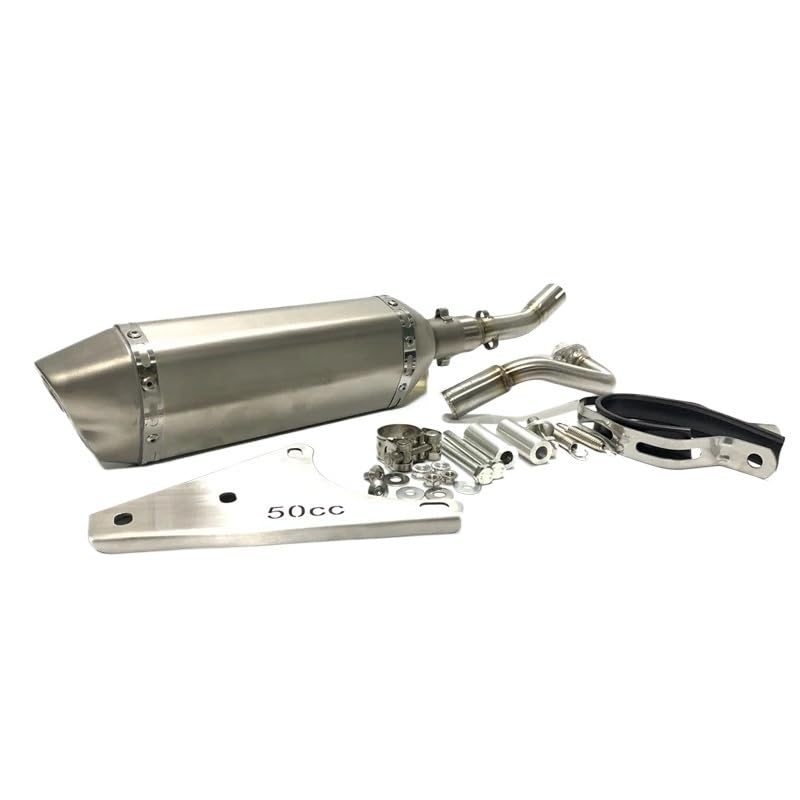 Moto Silencieux Échappement Pot pour 50CC 4T 2V LX S Primavera Sprint Zip 2000 Échappement Moto...