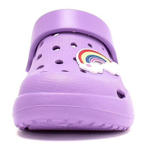 Hobibear Toddler Garden Clogs Girls Slip On Children Sandals Water Shoes For Indoor Outdoor Purple thumb #8