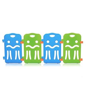 Baby Vivo Extra Pakket Baby Box Tweelingbox van Kunststof Kruipbox Krabbelpark Veiligheidshek met Deur en Speelgoed…