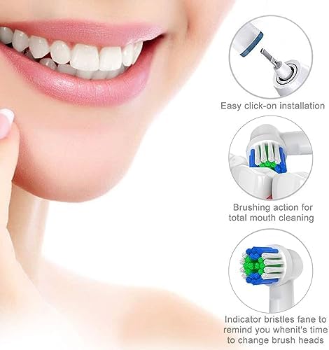 Replacement Toothbrush Heads Compatible with Oral B Braun 20 Pcs | Professional Electric Toothbrush Heads for Oral B Replacement Heads Refill Pro 500/1000/1500/3000/3757/5000/7000/7500 - View 7