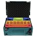 Produktbild Makita MAKPAC 2 Systemkoffer + Boxeneinsatz mit farbigen Boxen P-83652 + Deckeleinlage Schaumstoff