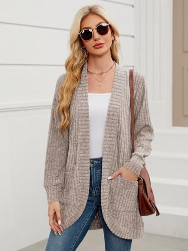 Image of BELAROI Women Plus Size Cardigan Sweater Fall Outfit