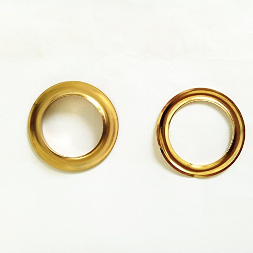 Myru 1 Pair Semi-Blackout Gold Curtains For Living Room Bedroom Grommet Top Golden Curtains For Windows (Shiny Gold, 2 X 52 X 84 Inch) #TOP4