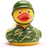 Duckshop I Badeente Soldat I Quietscheente I Quietscheentchen L: 8,5 cm I...