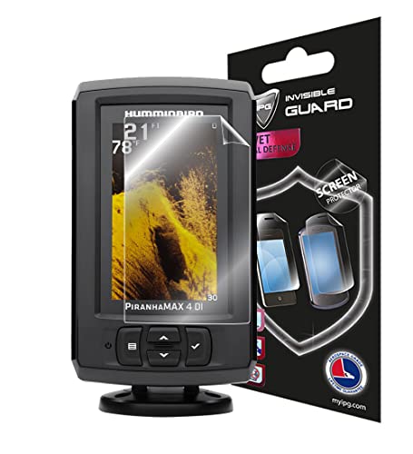 IPG Compatible with Humminbird PIRANHAMAX 4 DI (410160-1) Fish Finder Screen Protector Invisible Film Guard Cover Free Lifetime Replacement Warranty Bubble -Free for PIRANHAMAX 4 DI