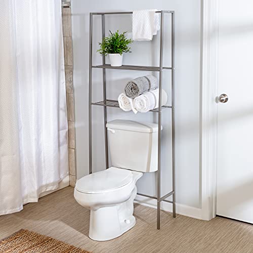 Honey-Can-Do Over-The-Toilet Space Saver BTH-08463 Satin Nickel by Honey-Can-Do - Image 2