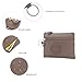 Coin Purse Change Pouch for Women 2 Layers Zipper Oxford Cloth Waterproof Purse (khaki)