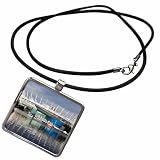 3dRose BC Place Stadium, Vancouver, British Columbia - CN02 WBI0359 - Walter Bibikow Necklace With Rectangle Pendant