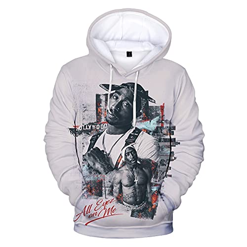 CCEE Hip Hop Rap 2Pac Hoodie Mens and Womens Sweatshirt Tupac Fashion Hooded Sweater Casual Loose Street Jacket Sportswear Cover