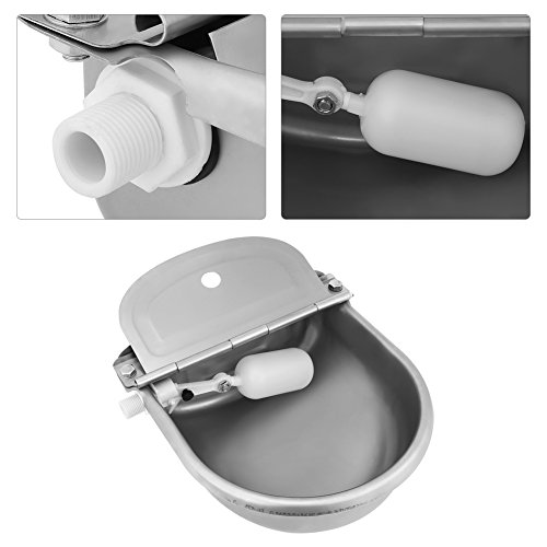 image for Ejoyous Automatic Waterer Bowl, Stainless Steel Livestock Drinking Bow