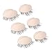 Asixxsix 3 Paia di palpebre di Ricambio per Testa di manichino, palpebre realistiche Rimovibili con Ciglia Palpebre di manichino Pratica in Silicone Palpebre di manichino per Principianti(Rosa) immagine