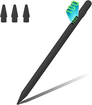Stylus Pen for iPad,for Apple Pencil Pro 1st/2nd Generation for 2018-2024 iPad 10/9/8/7/6th, iPad Pro 12.9/11/13-inch M4, iPad Air 3/4/5/M2, iPad mini 5/6th,Palm Rejection,Tilt Sensitivity,Black