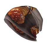 WHJDPP Gorro de punto de moda para adultos, estampado de croissant de chocolate, suave, cálido y elástico, adecuado para uso diario, salir y hacer deporte