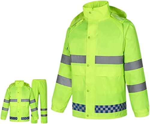 [DAETRN] レインコート 安全レイン 仕事合羽 レインウェア 上下セット 防災 レインスーツ 反射材付き メンズ レディース 雨カッパ 超軽量 雨具 防水 撥水 自転車 バイク アウトドア 通勤 通学