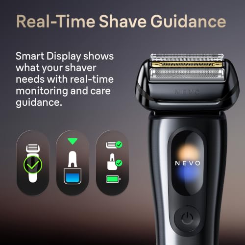 Braun NEVO Men's Electric Shaver with World's 1st AeroTouch Technology, Includes Premium 7in1 Care System, Power Travel Case, Smart Display. Braun's Best Electric Razor, 17010C - image 4