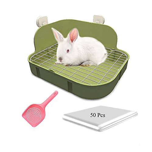 Hamiledyi Kaninchenklo für Kaninchen, Toilette, Töpfchentrainer, Ecktoilette für kleine Tiere, Kaninchen, Meerschweinchen, Chinchilla, Frettchen Cover