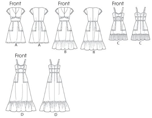 Mccall Pattern Company M6749 Misses' Lined Dresses Sewing Template, Size E5 (14-16-18-20-22) #TOP1