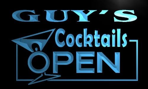 ADVPRO x0253-tm Guy's Cocktails Open Bar Custom Personalized Name Neon Sign
