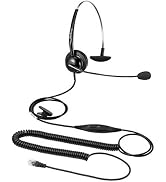 Beebang Cuffia Telefonica Con Cancellazione Del Rumore Per Cisco IP – Microfono A Braccio Regolabile, Protezione Antishock (RJ9)
