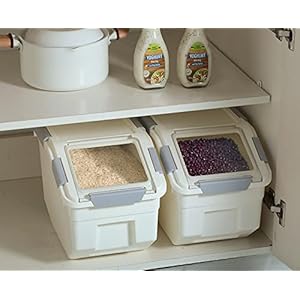 2 pack dog food storage container with scooplarge airtight pet dog food bincontainer for dog treats ricedog cat dry food binbaking suppliesflourricekitchen pantry cereal 25 lb   cucciolini doodles