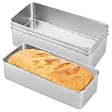 PORFOYO Kastenform Brot 4er-Set Edelstahl, Rechteckige Brotbackform...