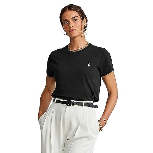 Maglietta Basic da Donna Polo Ralph Lauren - Maglietta Basic da Donna (as6, Alpha, l, Regular, Regular, Black, L)