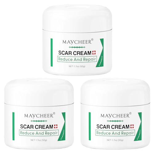 Crema de eliminación de cicatrices corporales, crema reparadora de piel para cicatrices viejas y nuevas, crema de eliminación segura para estrías, cicatrices, cesáreas, quemaduras y otras pieles (50 g
