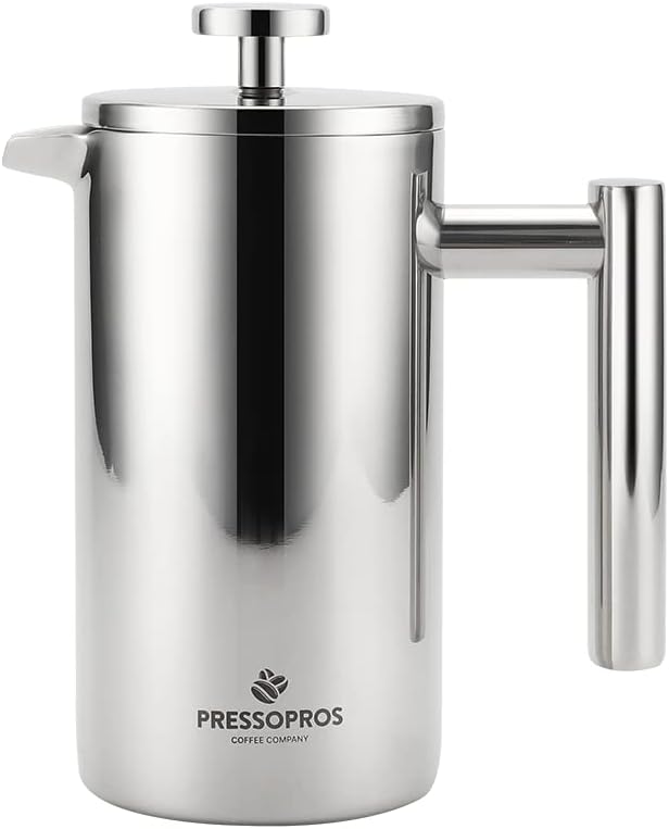 French Press 2 Cup Double Wall Stainless Steel 12 OZ 350 ml