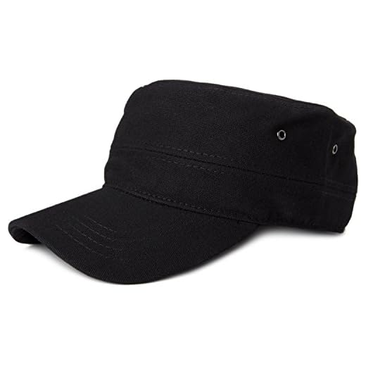 styleBREAKER Casquette Militaire Unisexe en Coton Canvas, Chapeau à visière incurvée, Ajustable pour Hommes et Femmes, Style Pratique et Tendance pour Toutes Les Occasions, Noir
