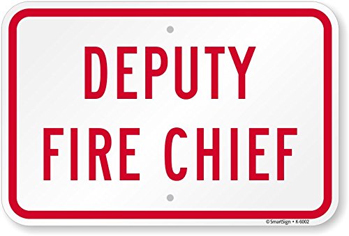Panneau Deputy Fire Chief en aluminium 3M Diamond Grade haute visibilité pour caserne