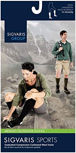 Image of SIGVARIS Men's & Women's Motion Thermoregulating Wool Closed Toe Calf-High Socks 15-20mmHg