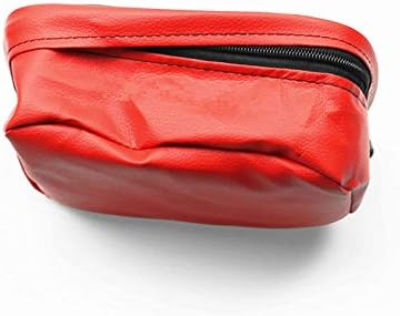 Universal Dirt Bike Off-road PU Leather Tool Bag Storage Tool For Motorcycle Honda Kawasaki Yamaha XR250 KLX250 DRZ 250 (Red)