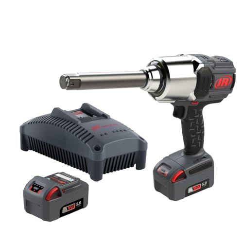 Ingersoll Rand W8591-K2 1' 20V Cordless Impact Wrench 2 Battery Kit, 2000 ft-lb Torque, 6' Extended...