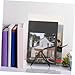 Veemoon 2pcs Multi- Bookend Stylish Tabletop Storage Rack for Office Home Versatile File Organizer for Magazines Books Stable Design