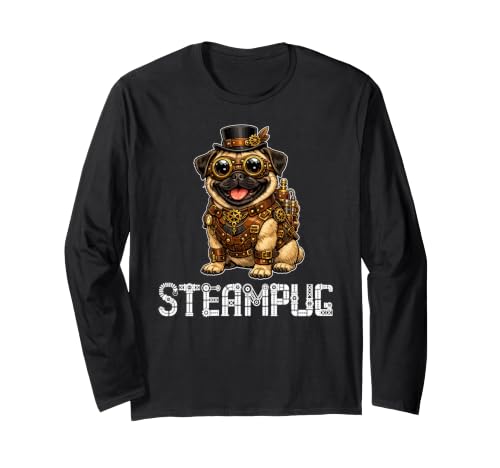 Steampunk Pug Dog Steampug �L���[�g�ȃX�`�[���p���N�E�p�O�� ���g�����B���e�[�W�E�X�`�[���p�O ����T�V���c