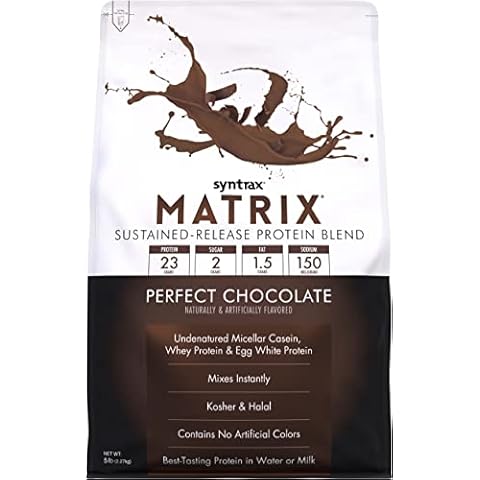 Syntrax Nutrition Matrix Protein Powder, Sustained-Release Protein Blend, Perfect Chocolate, 5 lbs Cover