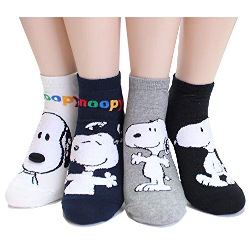 evei The Peanuts Snoopy Cartoon Movie Series Women's Original Socks (snoopy08_4pairs)