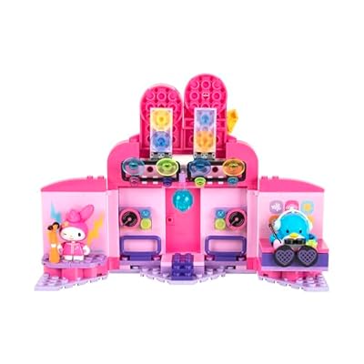 BLDR Hello Kitty and Friends My Melodys Music Shop Building Set - Hello Kitty & Tuxedosam Minifigures - Gift for Kids and Sanrio Fans Ages 8+, 0130
