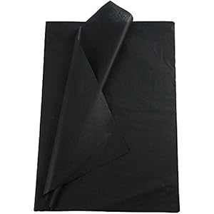 Creavvee Seidenpapier Schwarz 50x70 cm 25 Bögen