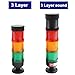 Multilayer Safety Industrial Stack Light LTP-70 3in1 Steady/Flash/Rotary Light Layer LED Lamp 12V 24V 220V 70mm Buzzer/no Sound(5 Layer Sound,24V)