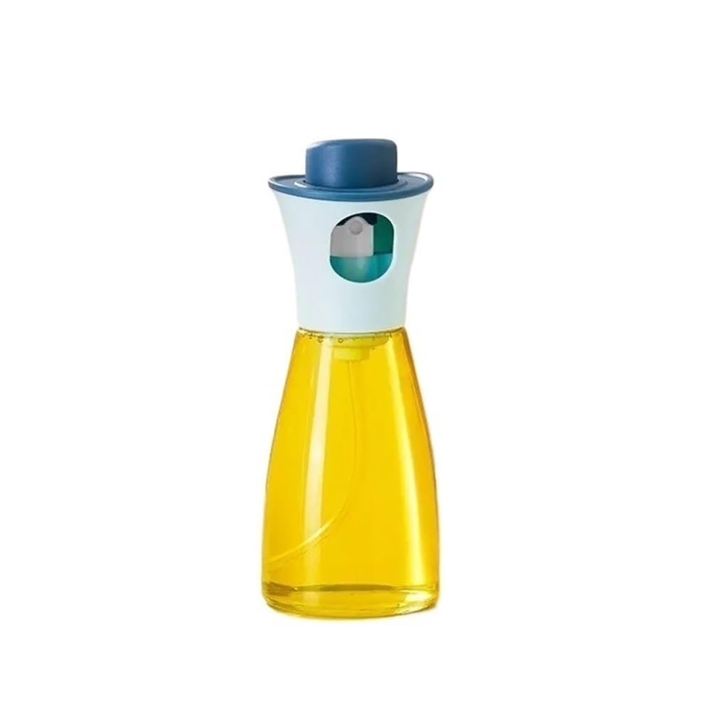 KIKYKUBBLETASW Premium Oil Spray Bottle For Cooking Adjustable Mist & Stream Sprayer Kitchen Gadget Non-Stick Olive Oil Dispenser With Ergonomic Design For Healthy Frying Baking Grilling(200ml blue)
