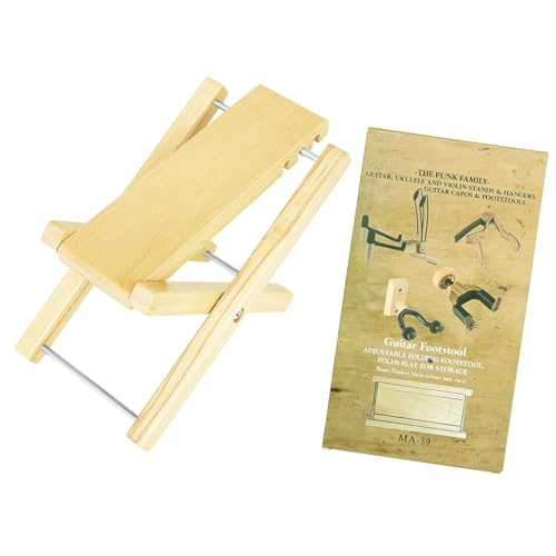 Repose-pieds pour guitare réglable sur 3 positions outil entraînement pliable en bois