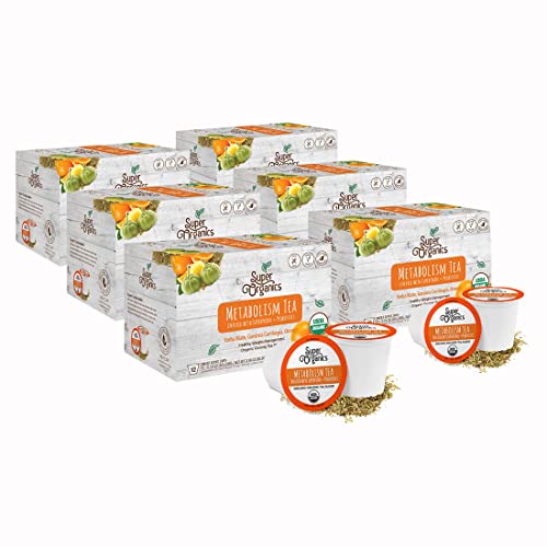 Super Organics Metabolism Oolong Tea Pods With Superfoods, Probiotics | Keurig K-Cup Compatible | Weight, Metabolism, Slim Tea | USDA Certified Organic, Vegan, Non-GMO, Natural, Delicious Tea, 72ct