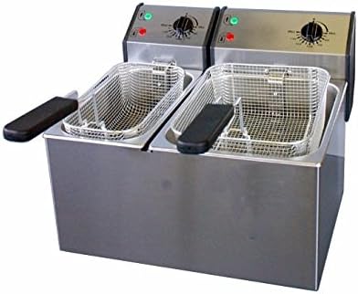 Roller Grill FD 50+80 Counter Top Deep Fat Fryer, Twin Tank, 13 L