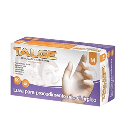 Talge Luva Vinil M C/Po 100Un, Talge