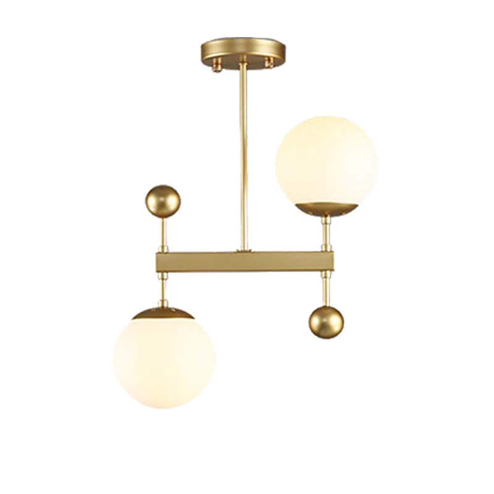 Lámpara de techo colgante para eliminar zonas oscuras en comedores con diseño de cristal dorado