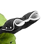 Handwärmer Kinderwagen Kinderwagenmuff Universalgröße Wasserdicht Baby Stroller Hand muff Kinderwagen Zubehör Winter Handschuhe Kinderwagen für Kinderwagen Buggy,Radanhänger(Schwarz)