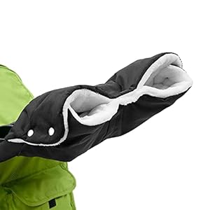 Handwärmer Kinderwagen Kinderwagenmuff Universalgröße Wasserdicht Baby Stroller Hand muff Kinderwagen Zubehör Winter Handschuhe Kinderwagen für Kinderwagen Buggy,Radanhänger(Schwarz)