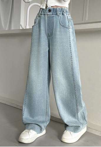 Jean large fille imprimé cœur style cargo pour ado de 5 à 14 ans - 5