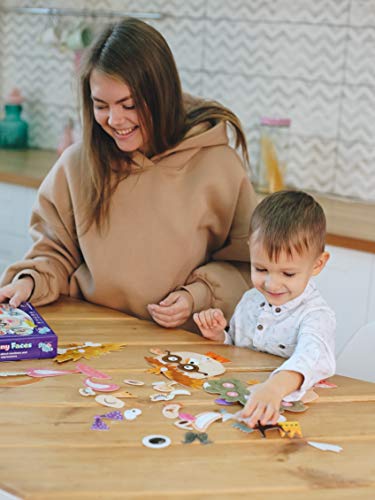 Funny Faces Games For 3+ Year Olds Girls, Board Games For Toddler Age 3-5, 58 Piece - Kids Memory Matching Game For 2 To 4 Players, Crafts For Kids, Preschool Activities, Speech Therapy Materials #TOP6